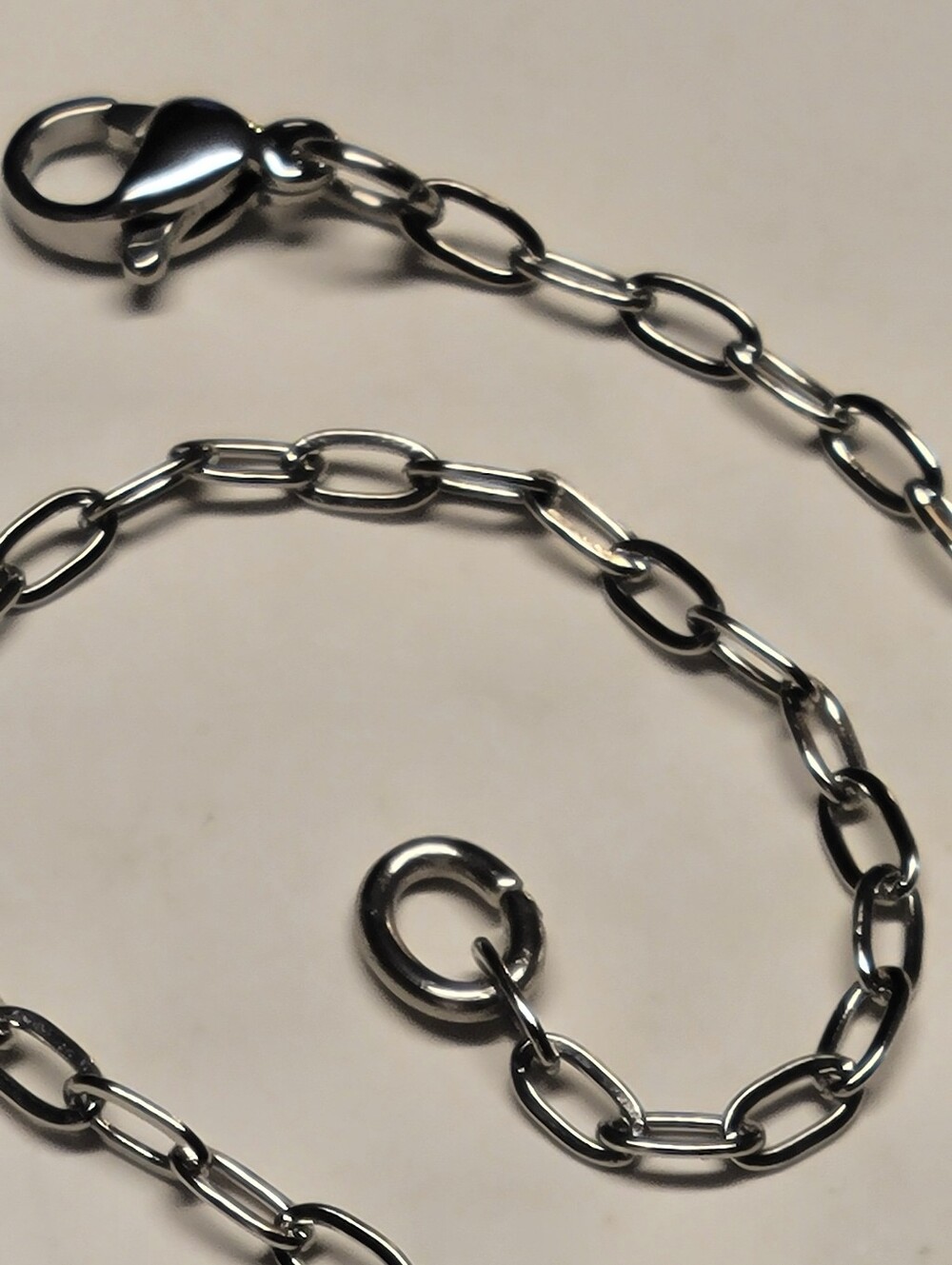7" Paperclip Bracelet Silver Plated